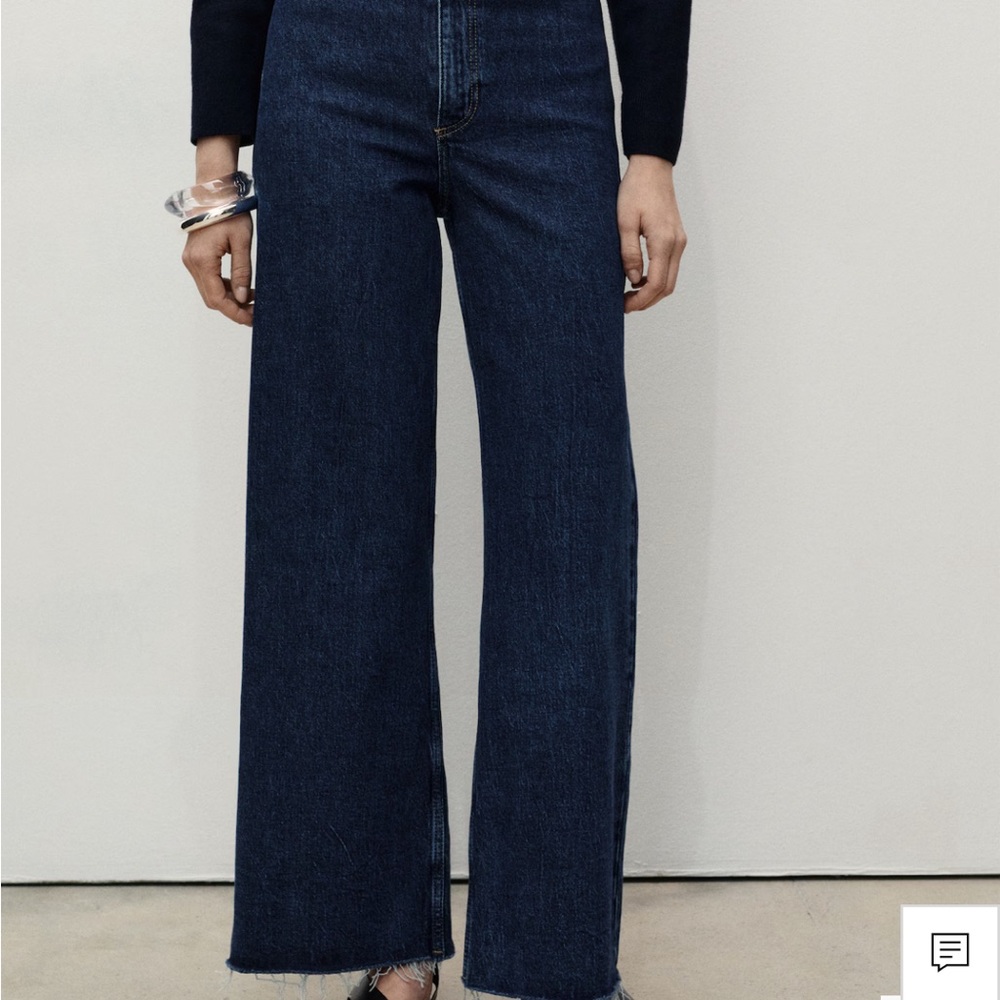 Mango Dark Blue Flare Jeans NWT